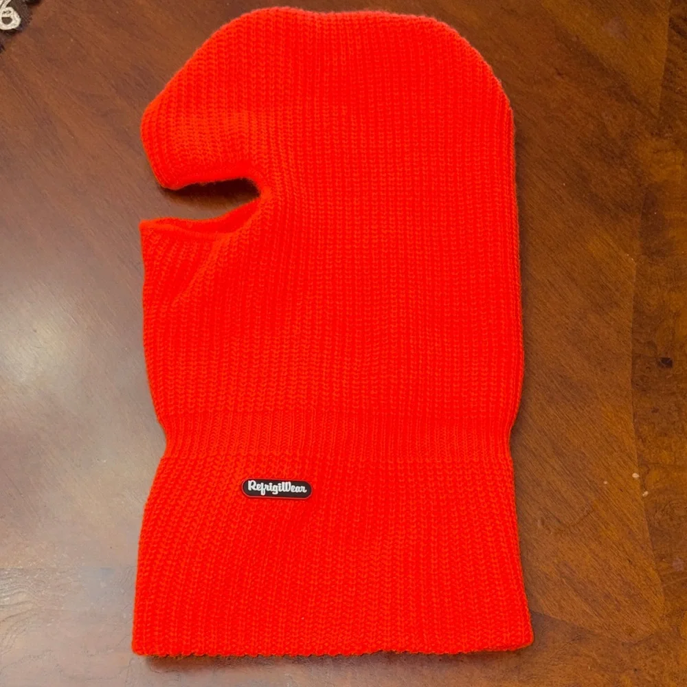 Bright Red Knit Face Mask Balaclava